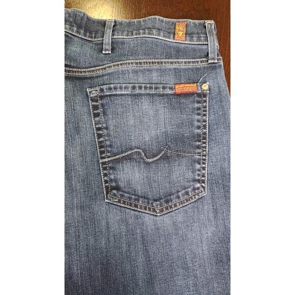 7 For All Mankind Mens Luxe Performance The Straight Jeans 38 Dark Wash - Picture 11 of 11